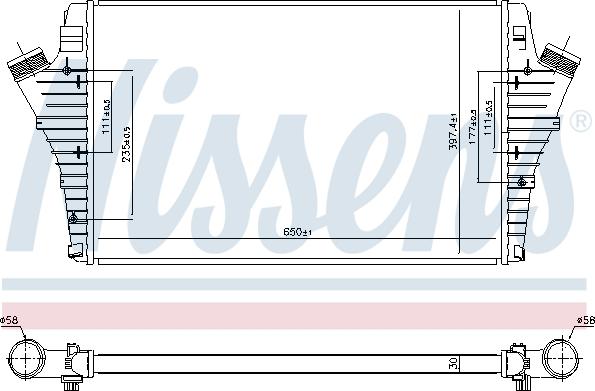 Nissens 96647 - Intercooler, compresor aaoparts.ro