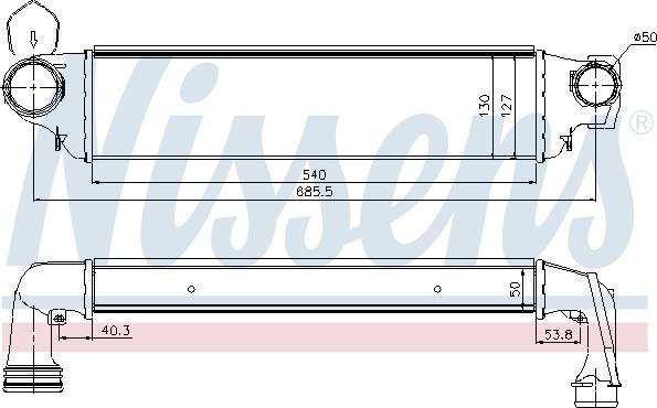 Nissens 96654 - Intercooler, compresor aaoparts.ro