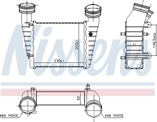 Nissens 96680 - Intercooler, compresor aaoparts.ro