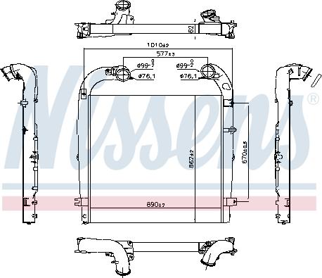 Nissens 961440 - Intercooler, compresor aaoparts.ro