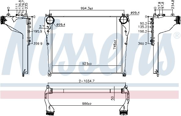 Nissens 961568 - Intercooler, compresor aaoparts.ro