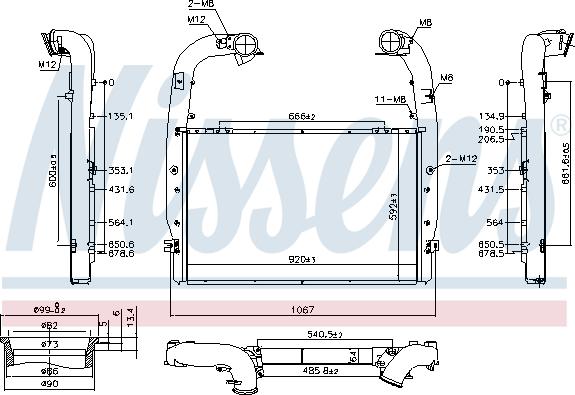 Nissens 961578 - Intercooler, compresor aaoparts.ro