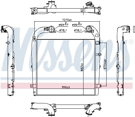 Nissens 961154 - Intercooler, compresor aaoparts.ro