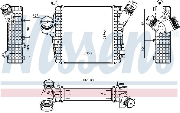 NISSENS 961305 - Intercooler, compresor aaoparts.ro