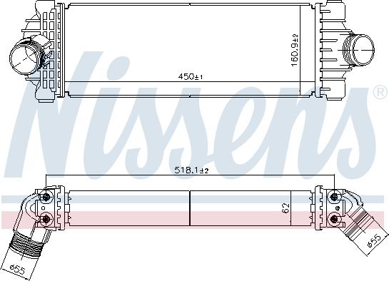 Nissens 961230 - Intercooler, compresor aaoparts.ro