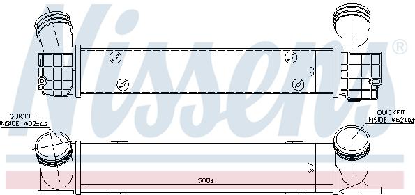 Nissens 96725 - Intercooler, compresor aaoparts.ro