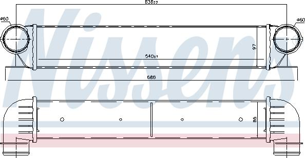 Nissens 96726 - Intercooler, compresor aaoparts.ro