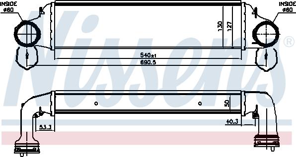 Nissens 96723 - Intercooler, compresor aaoparts.ro