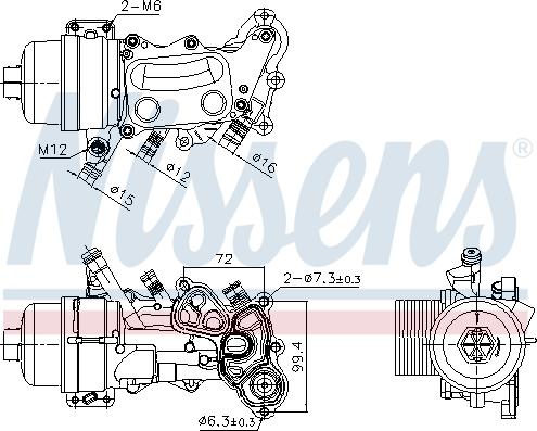 Nissens 90992 - Radiator ulei, ulei motor aaoparts.ro