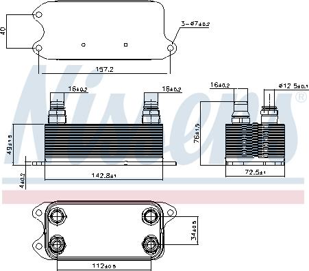 Nissens 90909 - Radiator racire ulei, cutie de viteze automata aaoparts.ro