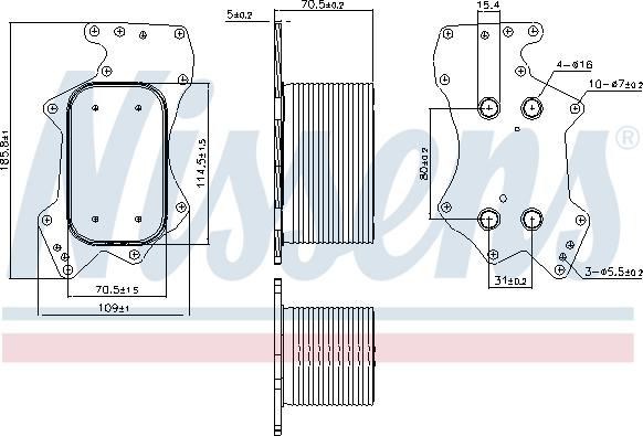 Nissens 90911 - Radiator ulei, ulei motor aaoparts.ro