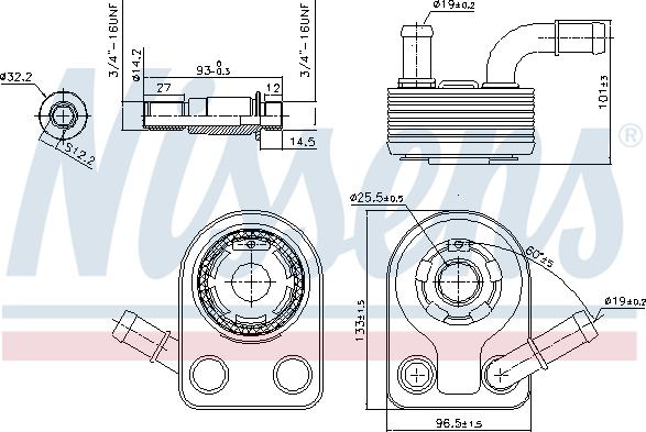 Nissens 90972 - Radiator ulei, ulei motor aaoparts.ro