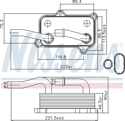 Nissens 90599 - Radiator ulei, ulei motor aaoparts.ro