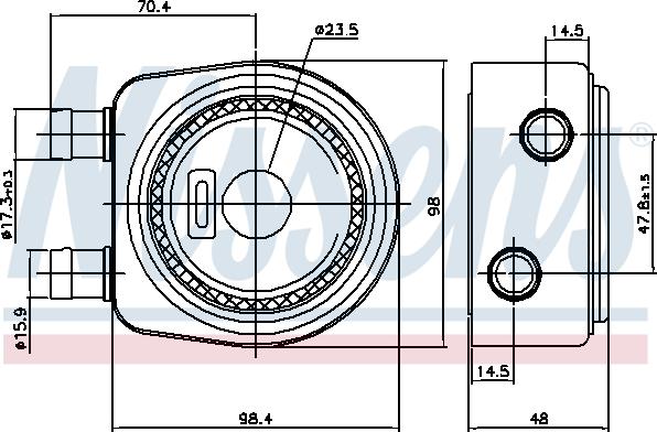 Nissens 90697 - Radiator ulei, ulei motor aaoparts.ro