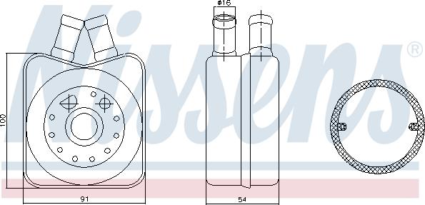 Nissens 90606 - Radiator ulei, ulei motor aaoparts.ro