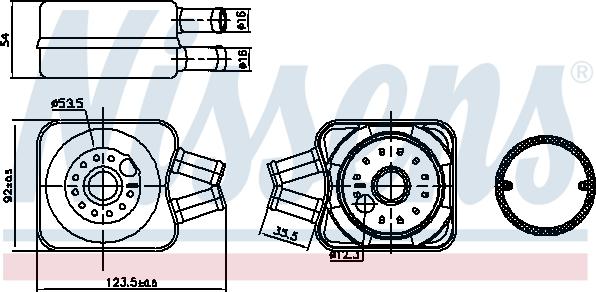 Nissens 90607 - Radiator ulei, ulei motor aaoparts.ro