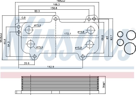 Nissens 90684 - Radiator ulei, ulei motor aaoparts.ro