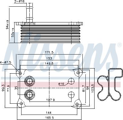 Nissens 90683 - Radiator ulei, ulei motor aaoparts.ro