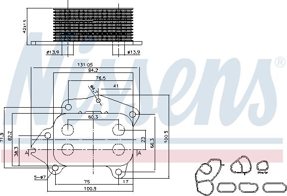 Nissens 90670 - Radiator ulei, ulei motor aaoparts.ro