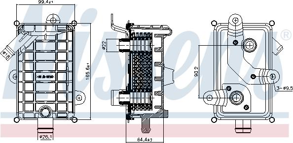 Nissens 90895 - Radiator ulei, ulei motor aaoparts.ro