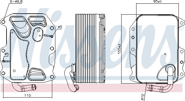 Nissens 90852 - Radiator ulei, ulei motor aaoparts.ro