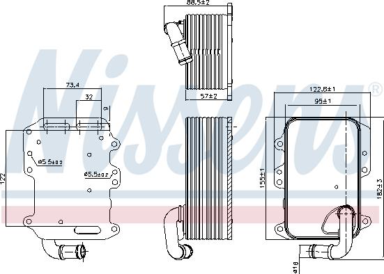 Nissens 90807 - Radiator ulei, ulei motor aaoparts.ro