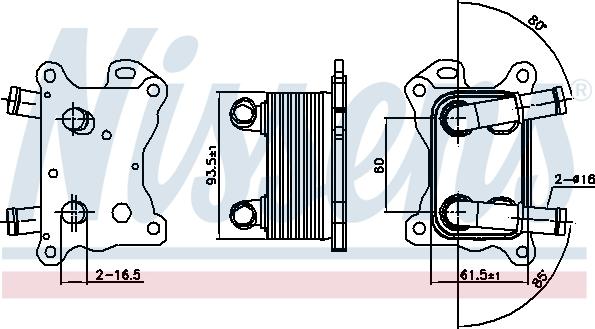 Nissens 90881 - Radiator ulei, ulei motor aaoparts.ro