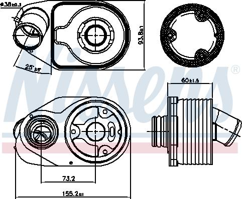 Nissens 90888 - Radiator ulei, ulei motor aaoparts.ro