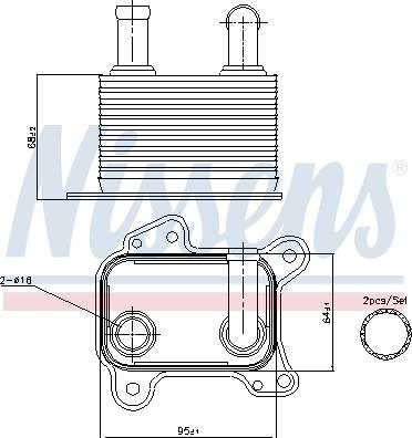 Nissens 90825 - Radiator ulei, ulei motor aaoparts.ro