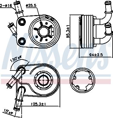 Nissens 90794 - Radiator ulei, ulei motor aaoparts.ro