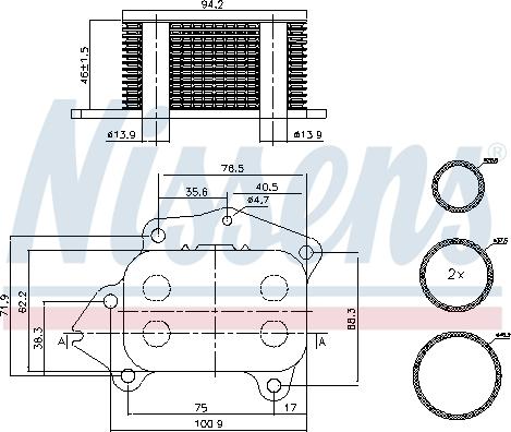 Nissens 90717 - Radiator ulei, ulei motor aaoparts.ro