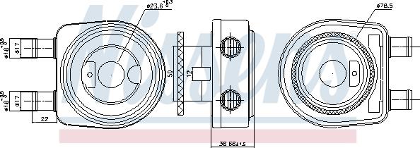 NISSENS 90780 - Radiator ulei, ulei motor aaoparts.ro