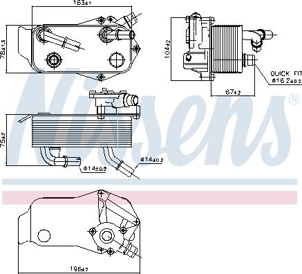 Nissens 90736 - Radiator racire ulei, cutie de viteze automata aaoparts.ro