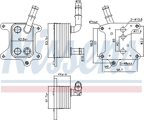 Nissens 91425 - Radiator ulei, ulei motor aaoparts.ro