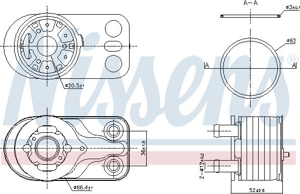 Nissens 91422 - Radiator ulei, ulei motor aaoparts.ro