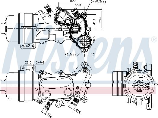 Nissens 91167 - Radiator ulei, ulei motor aaoparts.ro