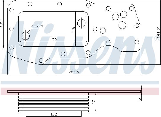 Nissens 91131 - Radiator ulei, ulei motor aaoparts.ro