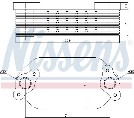 Nissens 91138 - Radiator ulei, ulei motor aaoparts.ro