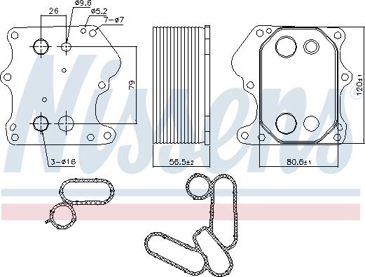 Nissens 91128 - Radiator ulei, ulei motor aaoparts.ro