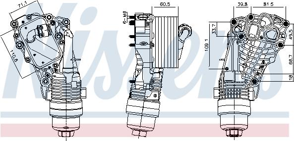 Nissens 91399 - Radiator ulei, ulei motor aaoparts.ro