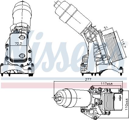 NISSENS 91395 - Radiator ulei, ulei motor aaoparts.ro
