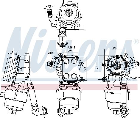 Nissens 91340 - Radiator ulei, ulei motor aaoparts.ro