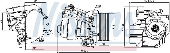 Nissens 91312 - Radiator ulei, ulei motor aaoparts.ro