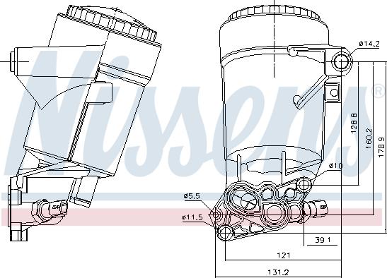 Nissens 91338 - Radiator ulei, ulei motor aaoparts.ro