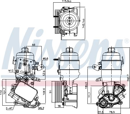 Nissens 91326 - Radiator ulei, ulei motor aaoparts.ro