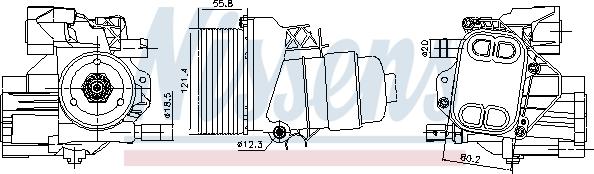 Nissens 91244 - Radiator ulei, ulei motor aaoparts.ro