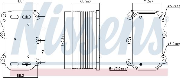 NISSENS 91253 - Radiator ulei, ulei motor aaoparts.ro