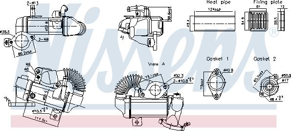 Nissens 989494 - Radiator, recirculare gaze de esapament aaoparts.ro