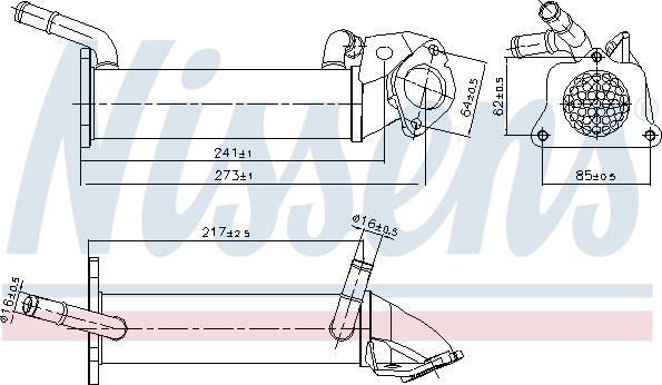 Nissens 989401 - Radiator, recirculare gaze de esapament aaoparts.ro