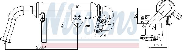 Nissens 989482 - Radiator, recirculare gaze de esapament aaoparts.ro